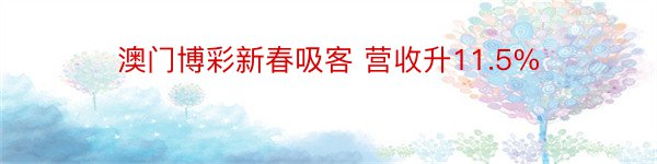 澳门博彩新春吸客 营收升11.5%